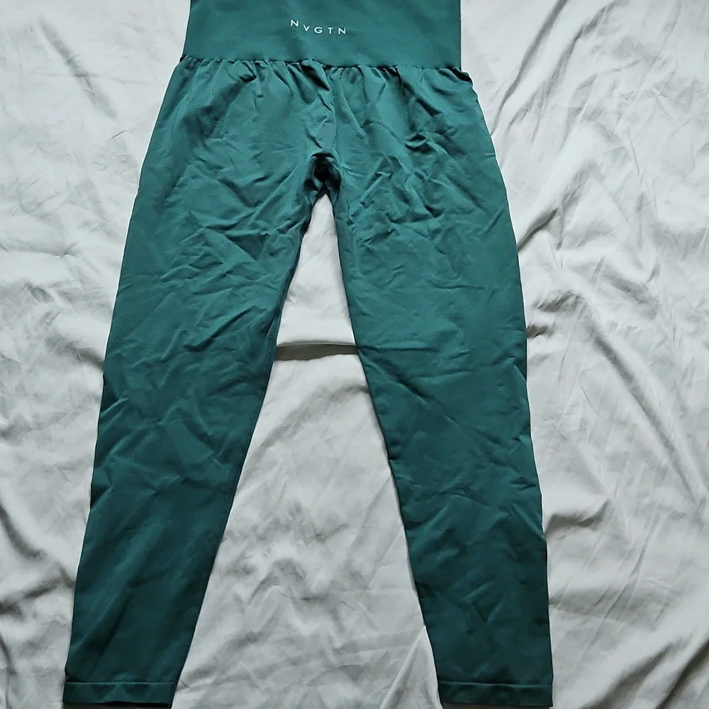 NVGTN Teal High-Waisted Leggings With Tummy Control Pannel, size XL - Picture 7 of 7